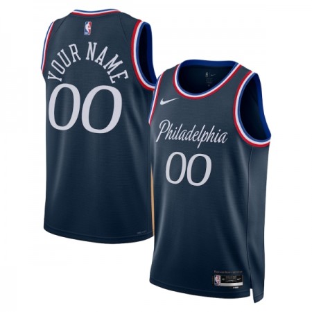 Muške NBA Dres Philadelphia 76ers Personalizirani Nike 2025-26 City Edition Navy Swingman